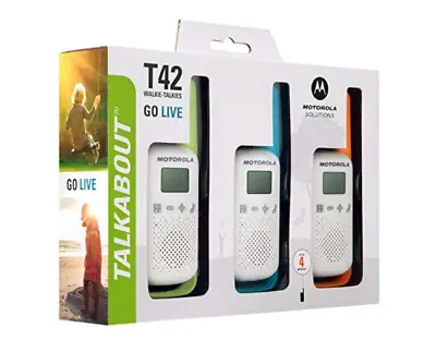 Motorola Talkabout T42 Walkie Talkie Two Way Radio Triple Pack • £38.55