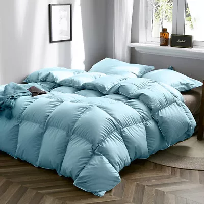 Goose Down Bedding Comforter All Season Duvet Insert Quilt 100% Cotton King Size • $56.25