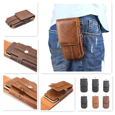 $25.03 • Buy New Button Belt Leather Case Magnetic Flip Leather Bag Phone Case
