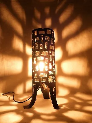 1960's Marcello FANTONI FORENZE Brutalisme Openwork Metal Design Lamp • $237.60