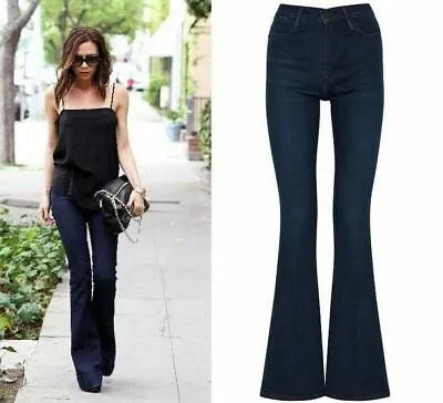 £49.99 • Buy Frame Indigo Le High Flare Long Skinny Jeans Boot Denim Slim Trousers Size 34