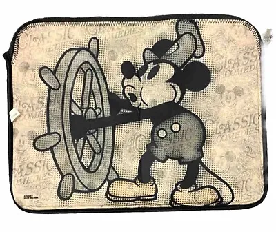 Disney Laptop Case 11-1/2 X 15-1/4  Mickey Mouse Reversible Computer Zip Sleeve • $31