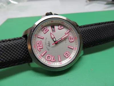 Ladies Tommy Bahama Relax Pink Numbers Silver Dial Stainless Steel Wrist Watch • $29.99