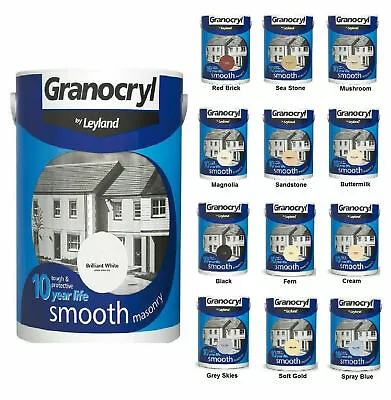 Masonry Paint - Granocryl- Leyland Smooth Masonry Paint. Various Colours • £28.99