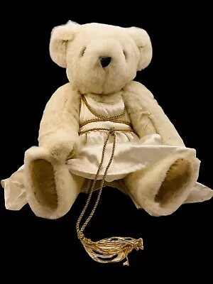 VINTAGE Handmade VERMONT TEDDY BEAR Angel Plush Rare 16   Jointed Arms  Legs P11 • $13