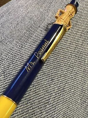 Vintage Planters Mr. Peanut Advertising Mechanical Pencil Blue Yellow • $9.99