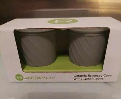 £6.65 • Buy Randwyck Ceramic Espresso Cups With Silicone Band Set Of 2 Cups 