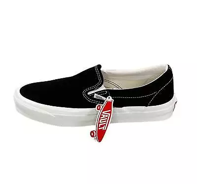 VANS VAULT UA OG CLASSIC SLIP-ON LX / Black & True White / Canva • £20