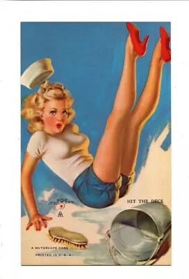 1945 ARTIST PIN-UP GIRLS MUTOSCOPE CARDS MS104 HIT The DECK ZOE MOZERT GGA ART • $9.99