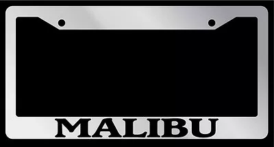 Chrome License Plate Frame  Malibu  Auto Accessory Novelty 1581 • $9.79