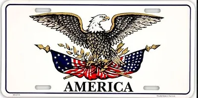 American Flag Eagle Car Aluminium USA Made Car License Plate Front Car Truck • $10.99