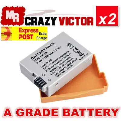 2x LP-E8 Battery For Canon EOS 550D 600D 650D 700D Kiss X4 X5 Rebel T2i T3i • $23.95