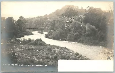 Meshoppen Pa Bridge From Allen Street Antique Real Photo Postcard Rppc • $23.99