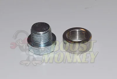 O2 OXYGEN SENSOR STAINLESS STEEL WELD ON BUNG & Plug WIDEBAND NUT & CAP KIT SET • $9.99