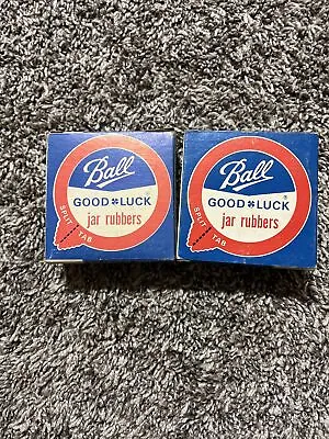 Lot Of 2 Vintage Ball Box Of 12 Jar Rubbers Mason Canning Fruit Jars NOS • $19.80