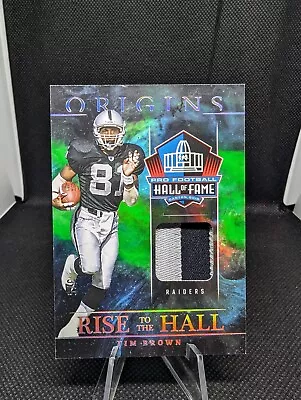 Tim Brown 2023 Origins Rise To The Hall Green Game Worn Two-color Patch 3/5 • $225