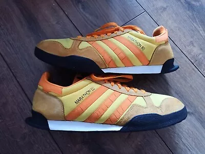 Men's Adidas Marathon 80 Trainers In Yellow / Orange In Size 11 UK • £19