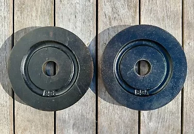 York Barbell Milled 25 LB Vintage Olympic Weight Plates Pair. • $124.95
