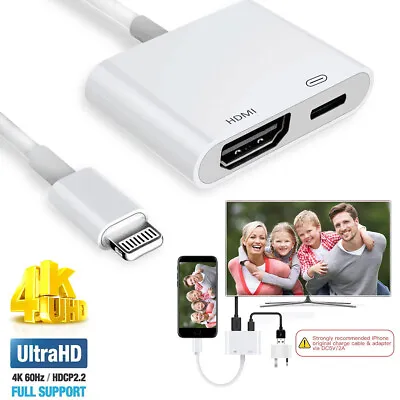 HDMI Adapter For IPhone/iPad To TV 4K Digital AV Adapter For IPad On Monitor/TV • $25.64