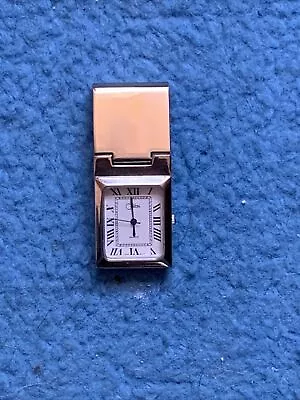 Engravable Colibri Silver White Dial Money Clip Pocket Watch • $50