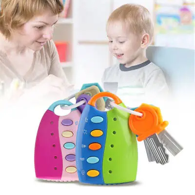 Musical Smart Remote Car Key Toy With Sound And Light For Baby Kids And Toddlers • £12.11