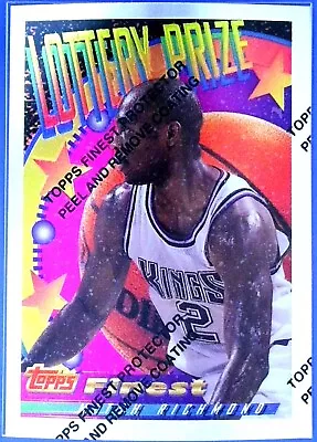 1995 Topps Finest Mitch Richmond Lottery Prize #LP7 With Coating Free Shipping • $2.45