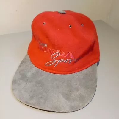 Vintage Team Honda Sports F1 Formula 1 Red Baseball Cap Hat One Size Fits All  • £14.99