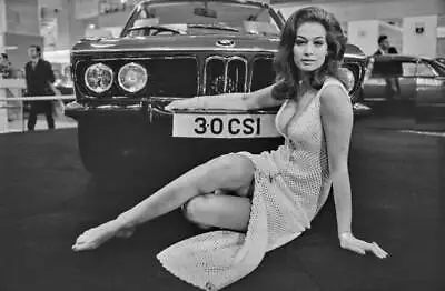 English Actress And Model Valerie Leon At The BMW Stand UK 1970s OLD PHOTO • £5.33