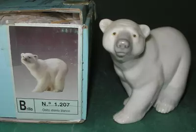 Lladro 1207 White Polar Bear Figurine With Box Made In Spain - Retired • $39.99