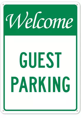 Metal Sign Plate Warning Guest Parking Only Caution Store Wall Decor Gate Shop • £10.01