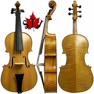 5 Strings Viola 18  Higher RibsRich Deep Bigger SoundFlames Maple #15592 • $809.10