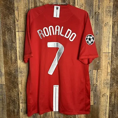 Manchester United 2008-09 Home Jersey RONALDO #7 Final Moscow Nike Men’s Sz XL • $99.99