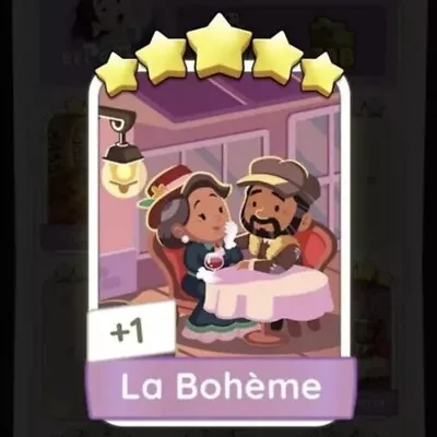 Monopoly Go - 5 Star Card ⭐️⭐️⭐️⭐️⭐️ - Set 21 La Boheme • $6.66