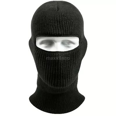 $8.99 • Buy Face Mask Ski Winter Hat 1 One Hole Balaclava Hood Beanie Tactical Warm Black
