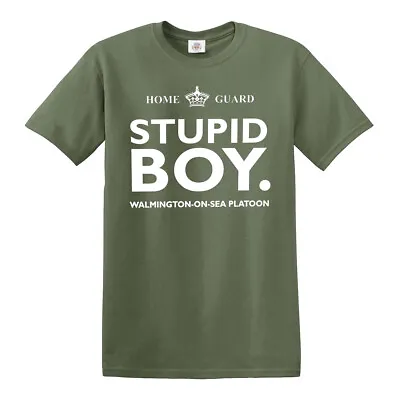 Stupid Boy Dads Army T-Shirt Home Guard Tribute Boy Cosplay Mens Top Tee • £12.99