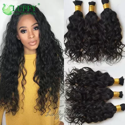 Human Hair Bulk For Braiding Loose Deep Wave Brazilian Remy Bulk Hair Extensions • $86.76