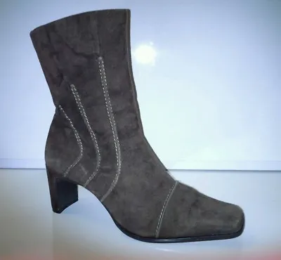 Brown Suede Ankle Boots By Sally OHara  Size 5 (38) • £12
