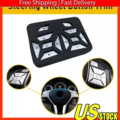 Fits For Mercedes Benz E C G Class W204 45276 Silver Steering Wheel Button Trim • $13.29