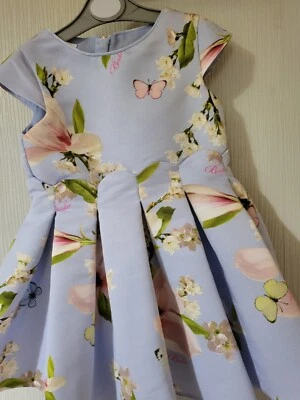 £6 • Buy Stunning Ted Baker Baby Girl's Turquoise Floral Dress Age 12-18 Months. Ex Cond 