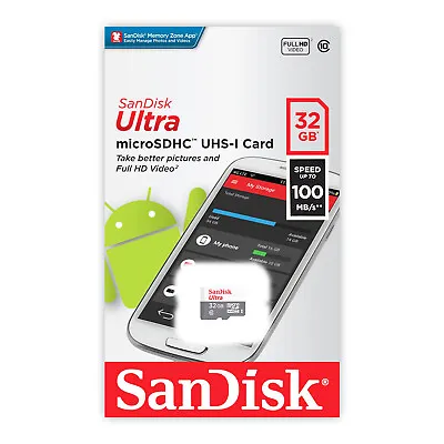 SanDisk Ultra 32 GB Micro SDHC Class 10 Memory Card For Mobile (SDSQUNR-032G) • $7.55