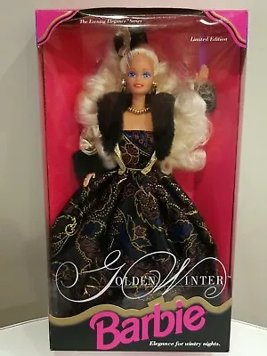 1993 Golden Winter Barbie Limited Edition Evening Elegance Series 10684 MINT • $14.95