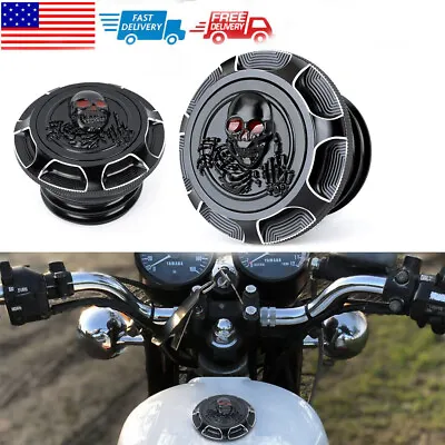 Black Motorcycle Skull Fuel Tank Gas Cap For Harley Sportster 1200 883 Iron 883 • $15.48