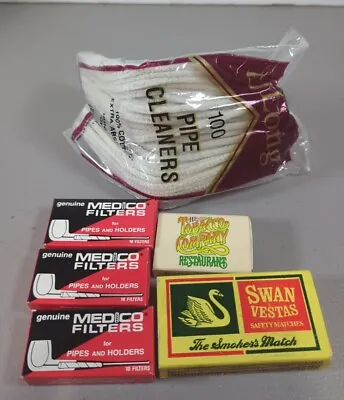 3 Medico Tobacco Pipe & Cigar Holder Filters Boxes 2 1/4  27ct Lot W/ Pipe Clean • $15