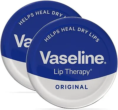 Vaseline Lip Therapy Original 20g -Helps Heal Dry Lips And Smooth Lips Pack Of 2 • £7.99