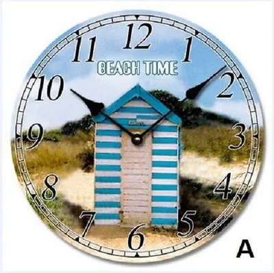  Nautical Beach Design Clock In Presentation Box * 20 Cm Diameter * 2 Designs • £10.50