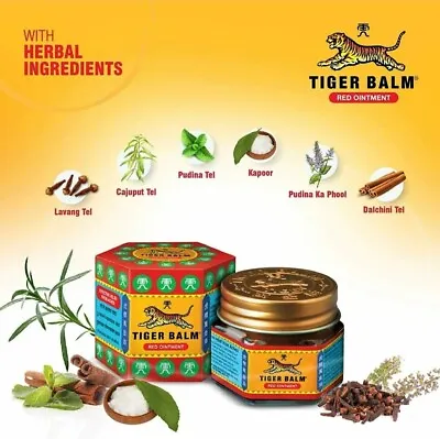 £4.99 • Buy Tiger Balm Red 9ml Herbal Ointment Muscle Joint Ache Effective Massage Balm