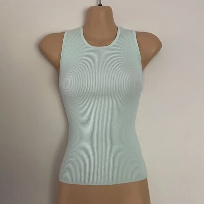 $35 • Buy BNWT Bershka Ribbed Open Back Mint Green Tank