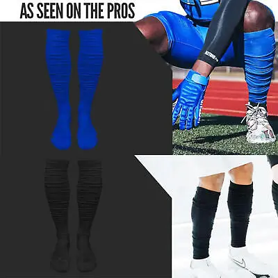 Scrunch Padded Football Socks For Men Women Extra Athletic Long Sports Soccer • $16.89