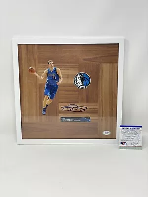 Dirk Nowitzki Signed Autograph Framed Dallas Mavericks Floor Board Psa/dna Coa • $239.99