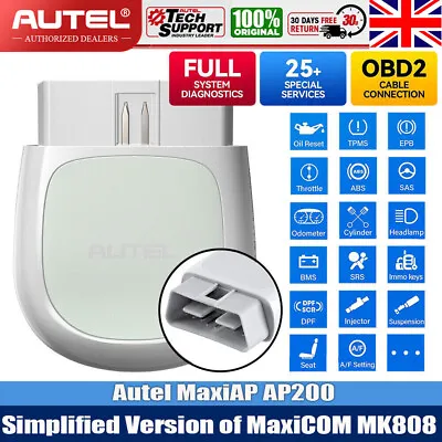 2024 Autel AP200 Bluetooth OBD2 Scanner Code Reader Full Systems Car Diagnostic • £50.99